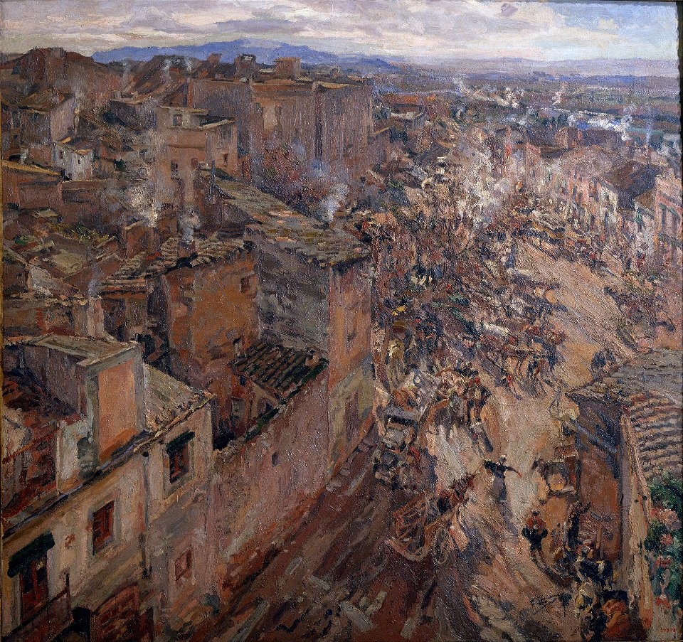 Francesc Gimeno - Market Day in Torroella - Google Art Project