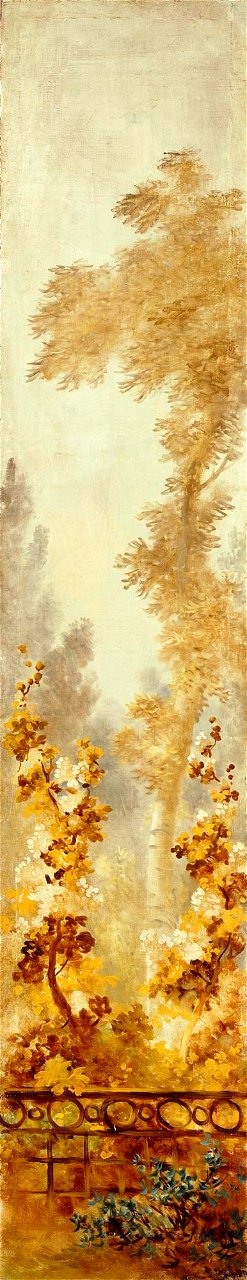 Fragonard - The Progress of Love Hollyhocks, 1790–91, 1915.1.55.C