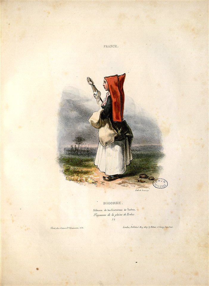 France - Bigorre - Aldeana de les (sic) contornos de Tarbes = Paysanne de la plaine de Tarbes - Fonds Ancely - B315556101 A GAVARNI 2 025