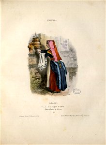 France - Béarn - Costumbre de las mugeres (sic) de Larruns = Jeune Femme de Larruns - Fonds Ancely - B315556101 A GAVARNI 2 023