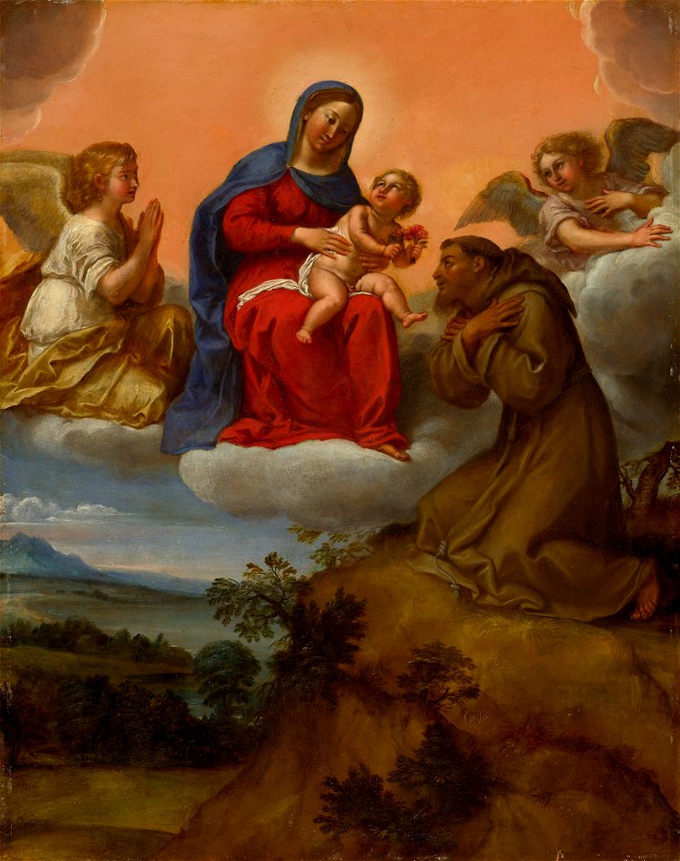 Francesco Albani - Virgin and Child Adored by Saint Francis - 1962.823 - Art Institute of Chicago
