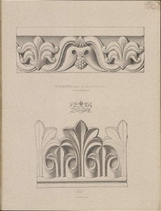 Fragments agrandis d'un chapiteau, Style Roman, objectnr A 59215