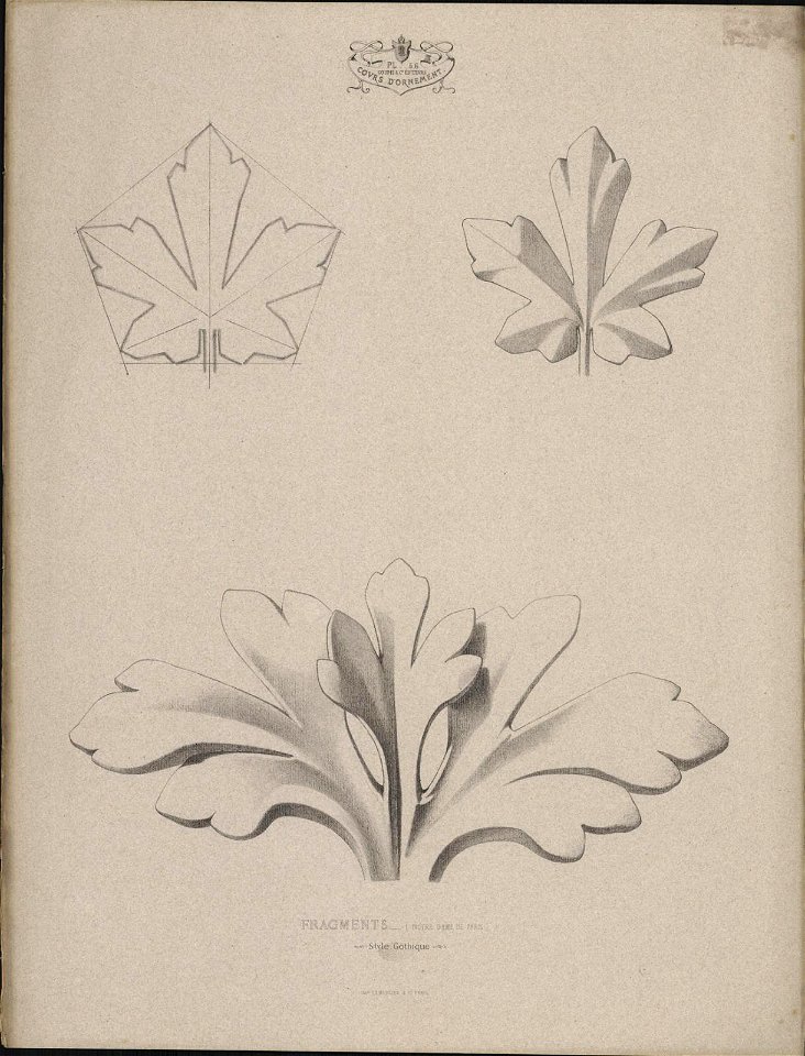Fragments Style Gothique, Notre Dame de Paris, objectnr A 59229