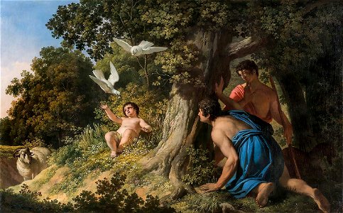 Franc Kavčič - Semiramido hranijo golobi