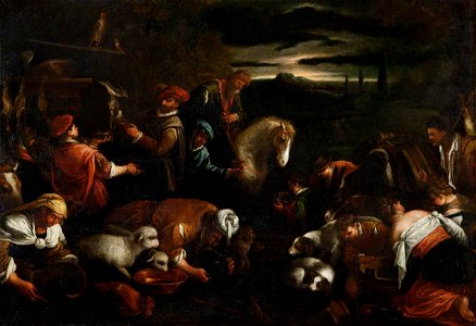 Francesco Bassano II (1549-1592) (after) - Water Flowing from the Rock Struck by Moses - 108832 - National Trust