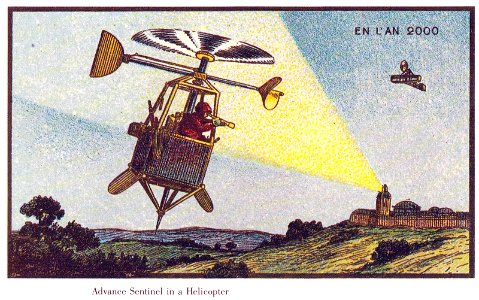France in XXI Century. Helicopter. Free illustration for personal and commercial use.