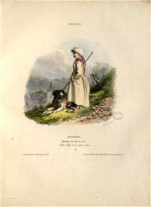 France - Bigorre -Muchacha del Valle de Aure = Petite fille de la vallée d'Aure - Fonds Ancely - B315556101 A GAVARNI 2 021