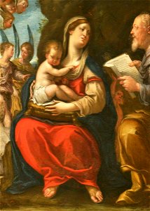 Francesco Albani (1578-1660) (after) - The Madonna and Child Adored by Saint Matthew (or Saint Joseph) and Angels - 1298180 - National Trust
