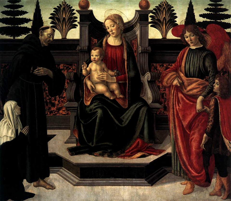 Francesco Botticini - Virgin and Child Enthroned - WGA2866