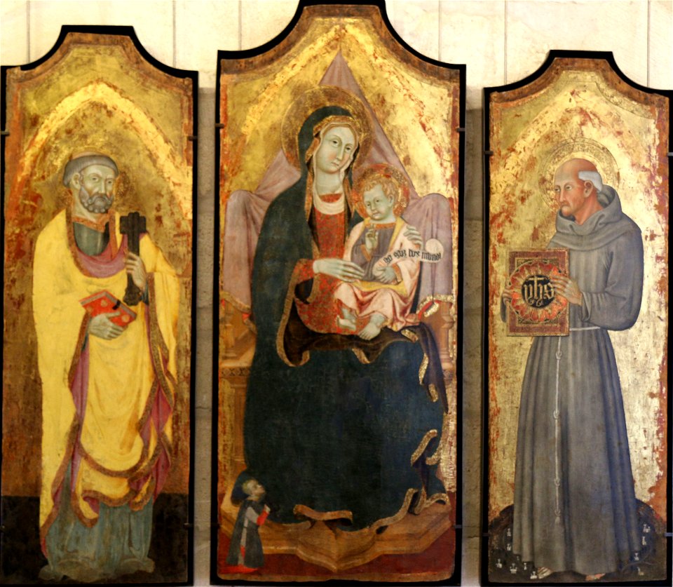 Francesco d'Antonio-Vierge et enfant, saint Pierre et saint Bernardin