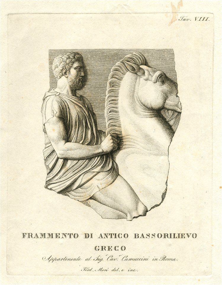 Frammento di antico bassorilievo greco - Dodwell Edward - 1812