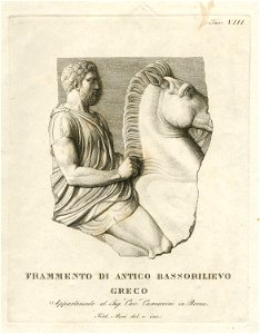 Frammento di antico bassorilievo greco - Dodwell Edward - 1812