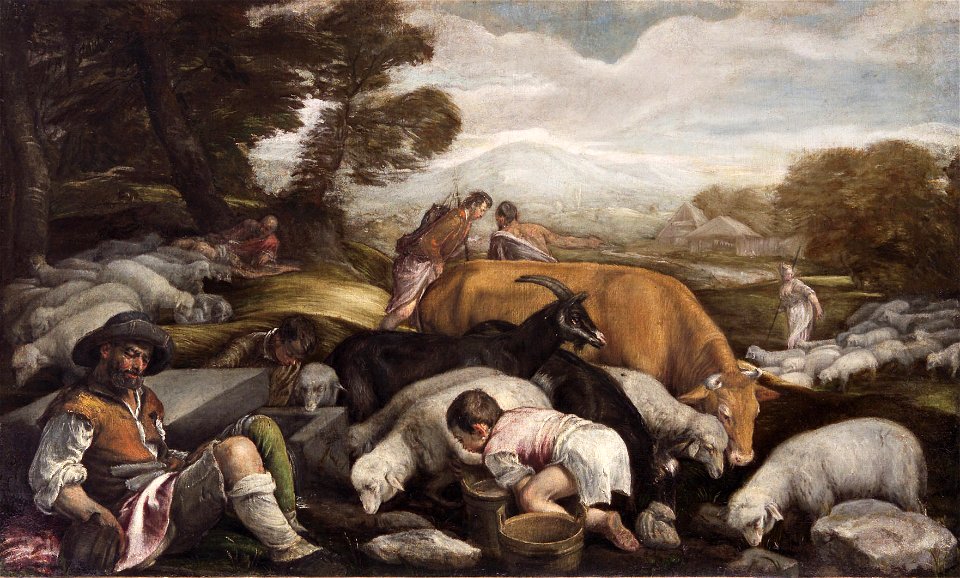 Francesco da Ponte, gen. Francesco Bassano - Jakob und Rahel - GG 5824 - Kunsthistorisches Museum
