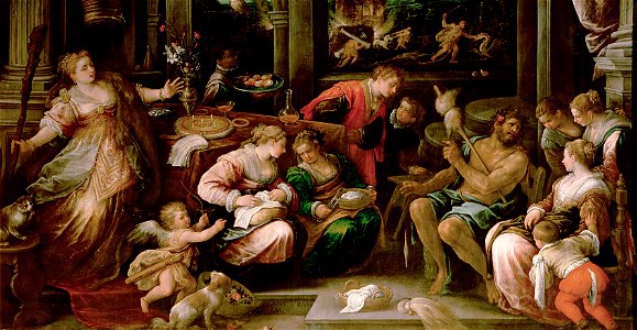 Francesco da Ponte, gen. Francesco Bassano - Herkules und Omphale - GG 3575 - Kunsthistorisches Museum