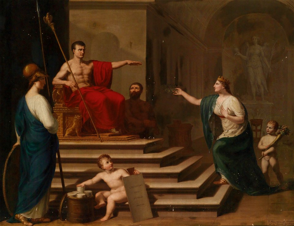 Francesco Alberi Allegorie auf Napoleon als Befreier Italiens