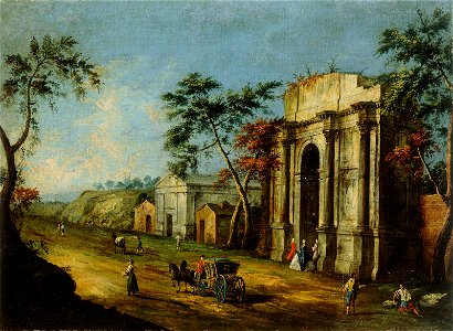 Francesco Albotto - Capriccio s klasičnim slavolokom