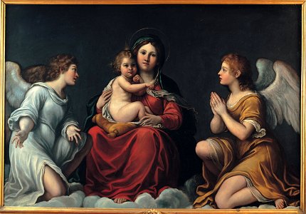 Francesco Albani - Madonna with the Child and angels - Google Art Project. Free illustration for personal and commercial use.