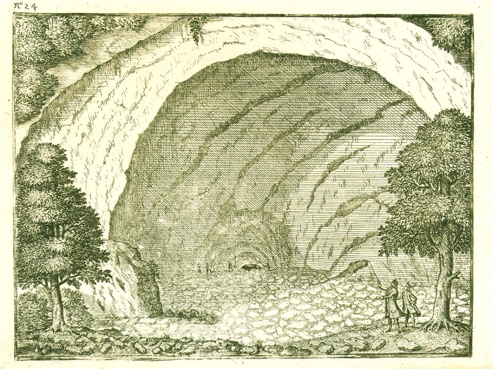 Franc Anton Steinberg - Vhod v predprostor Vranje jame