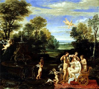 Francesco Albani - Landscape with the Toilet of Venus - WGA04440. Free illustration for personal and commercial use.