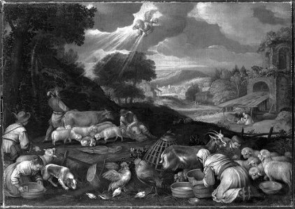 Francesco Bassano d. J. (Nachahmer) - Verkündigung an die Hirten - 5523 - Bavarian State Painting Collections