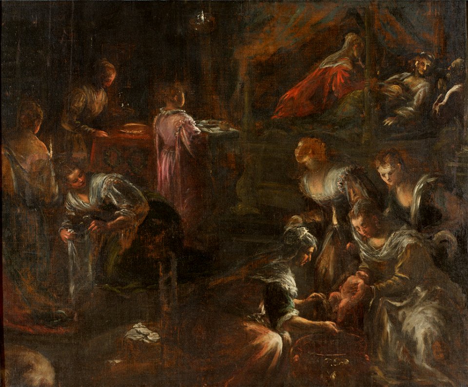 Francesco Bassano II - The Birth of the Virgin - 52.318 - Rhode Island School of Design Museum