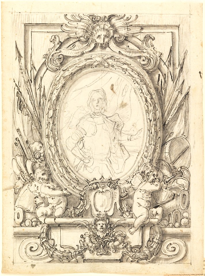 Francesco de Mura - Design for a Panel with Portrait of a Nobleman - Google Art Project