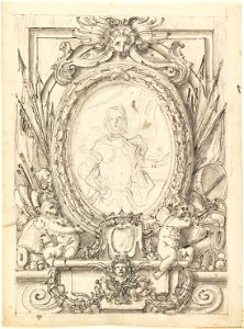 Francesco de Mura - Design for a Panel with Portrait of a Nobleman - Google Art Project