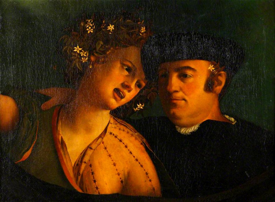 Frances Mostyn Owen (1807-1887) - A Man Embracing a Woman (copy after Dosso Dossi) - 1171196 - National Trust