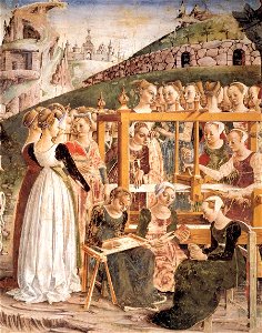 Francesco del Cossa - Allegory of March - Triumph of Minerva (detail) - WGA05396
