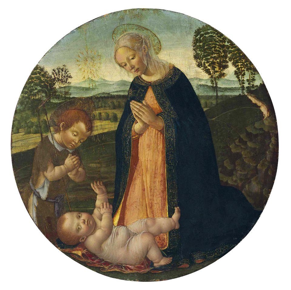 Francesco Botticini - Virgem com o Menino e São João Batista criança, c. 1487