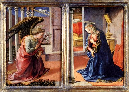 Francesco di Stefano Pesellino - The Annunciation - WGA17368. Free illustration for personal and commercial use.