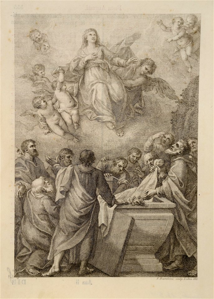 Francesco Bartolozzi - Assunção da Virgem, para o Missal Romano