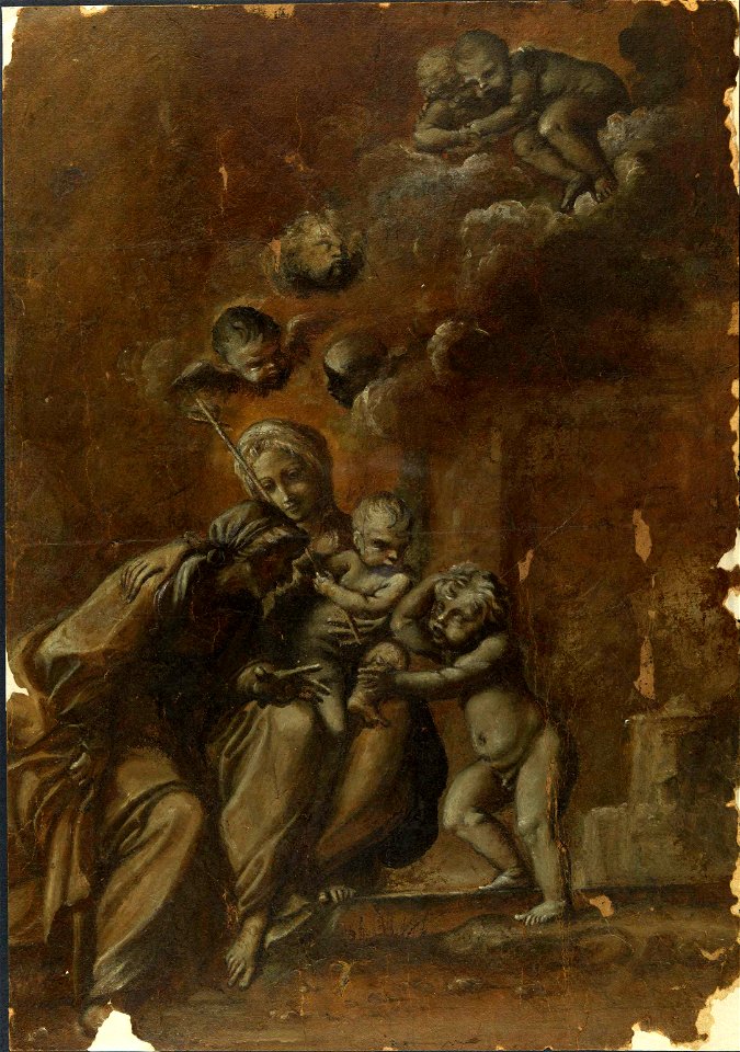 Francesco Brizio - A Virgem com o Menino Jesus, São João e Sant'Anna