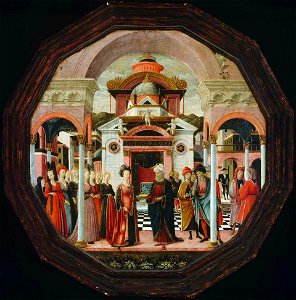 Francesco del Cossa. Desco da parto with Solomon and Sheba (verso),1476, Boston MFA