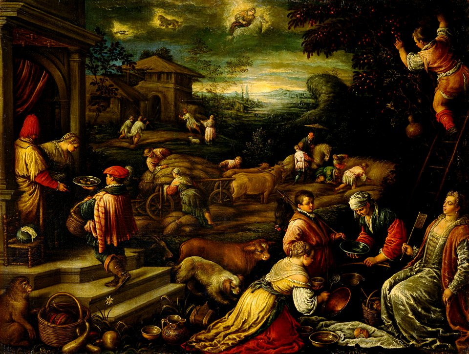 Francesco da Ponte, gen. Francesco Bassano - Sommer (Juni, Juli, August) - GG 4289 - Kunsthistorisches Museum