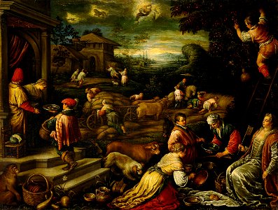 Francesco da Ponte, gen. Francesco Bassano - Sommer (Juni, Juli, August) - GG 4289 - Kunsthistorisches Museum