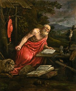 FRANCESCO DA PONTE, CALLED FRANCESCO BASSANO THE YOUNGER SAINT JEROME. Free illustration for personal and commercial use.