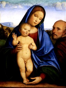 Francesco Francia - The Holy Family - WGA8172. Free illustration for personal and commercial use.