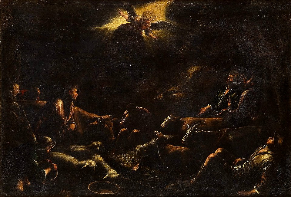 Francesco da Ponte, gen. Francesco Bassano - Verkündigung an die Hirten - GG 5809 - Kunsthistorisches Museum