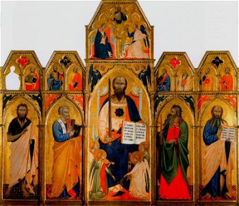 Francesco di Neri da Volterra. Saint Paul Polyptych. c.1365. 225x252 cm. Collezione Vittorio Cini, Venice.