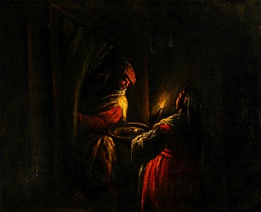 Francesco Bassano II (1549-1592) - Figures in a Candlelit Interior - 290454 - National Trust
