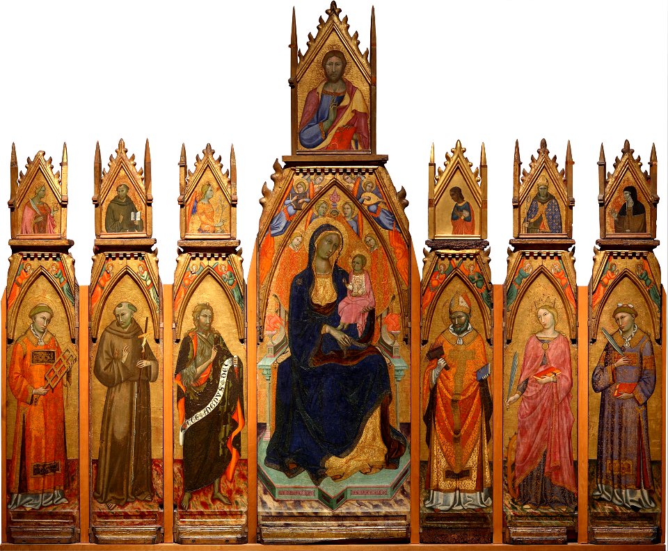 Francesco d'Antonio da Ancona - Madonna and Child. Christ and Saints - Google Art Project