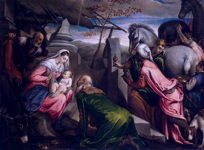 Francesco Bassano the Younger - Adoration of the Magi - WGA01413. Free illustration for personal and commercial use.