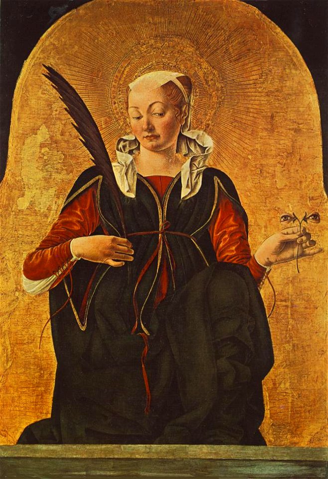 Francesco del Cossa - Griffoni Polyptych - St Lucy - WGA05387