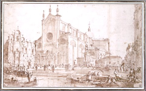 Francesco Guardi - Campo San Zanipolo in Venice - Google Art Project