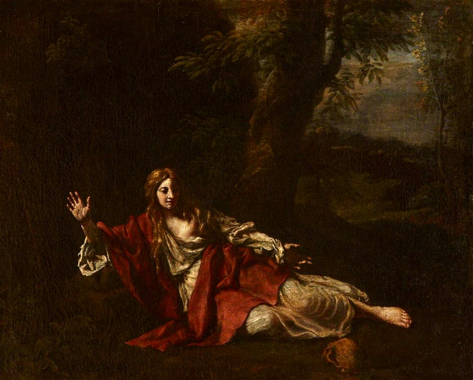 Francesco Cozza (1605-1682) (follower of) - The Penitent Magdalen in a Landscape - 631067 - National Trust