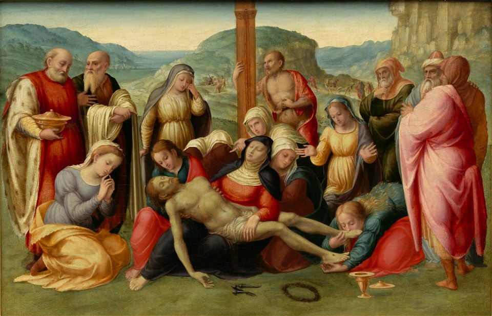 Francesco Granacci - Lamentation sur le corps du Christ avec saint Jean-Baptiste