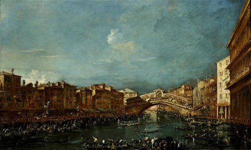Francesco Guardi - Regatta at the Rialto Bridge - BF.1983.1 - Museum of Fine Arts