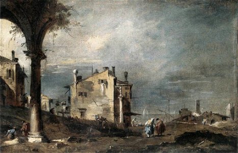 Francesco Guardi - Capriccio with Venetian Motifs - WGA10853