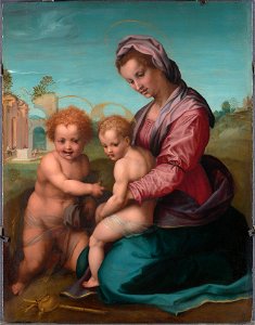 Francesco di Cristofano, gen. Franciabigio - Maria mit Kind und Johannesknaben - GG 208 - Kunsthistorisches Museum